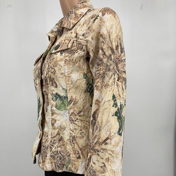 Analogy Boho Chic Embroidered Jacket Size S - Picture 3 of 7